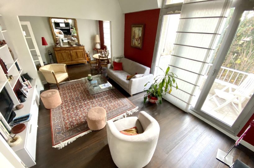 agence immobilière 94: vente appartement 5 pièces 106 m² en duplex, double séjour avec balcon, st maurice