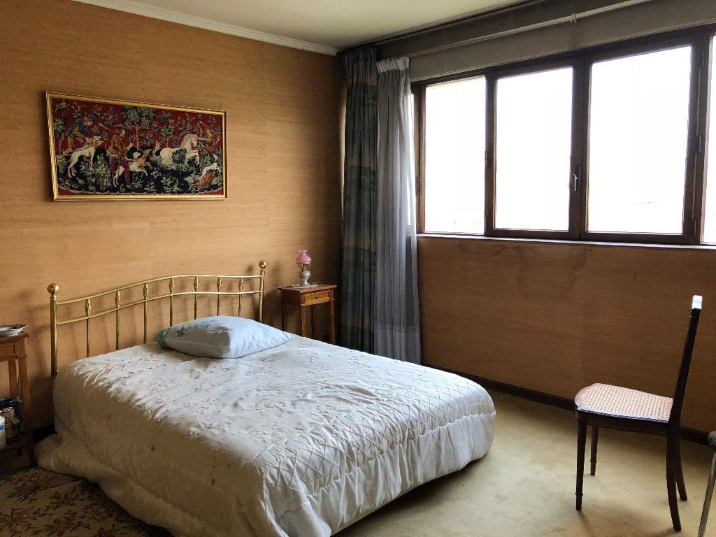 achat appartement charenton le pont: 3 pièces 61 m², chambre à coucher avec vue jardin et bois