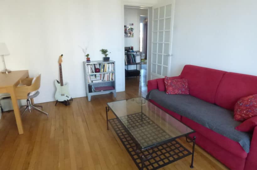 appartement alfortville: 3 pièces 55 m², salon avec parquet en chêne massif