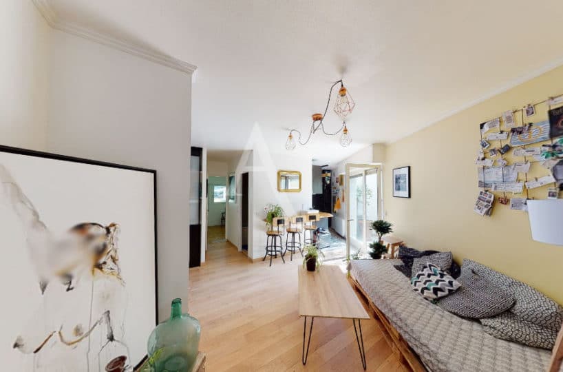 agence immobilière val de marne: 3 pièces 54 m², entrée séjour donnant sur terrasse et jardin, cave, parking