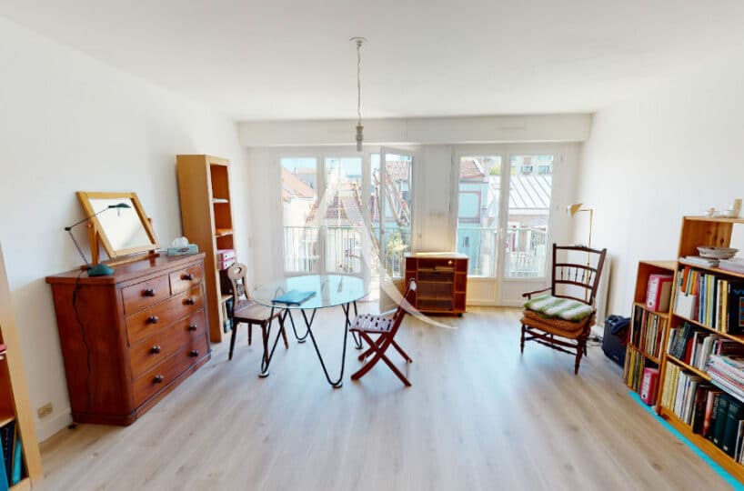 achat appartement alfortville: 3 pièces 65 m² traversant, séjour avec balcon, parking et cave, quartier mairie