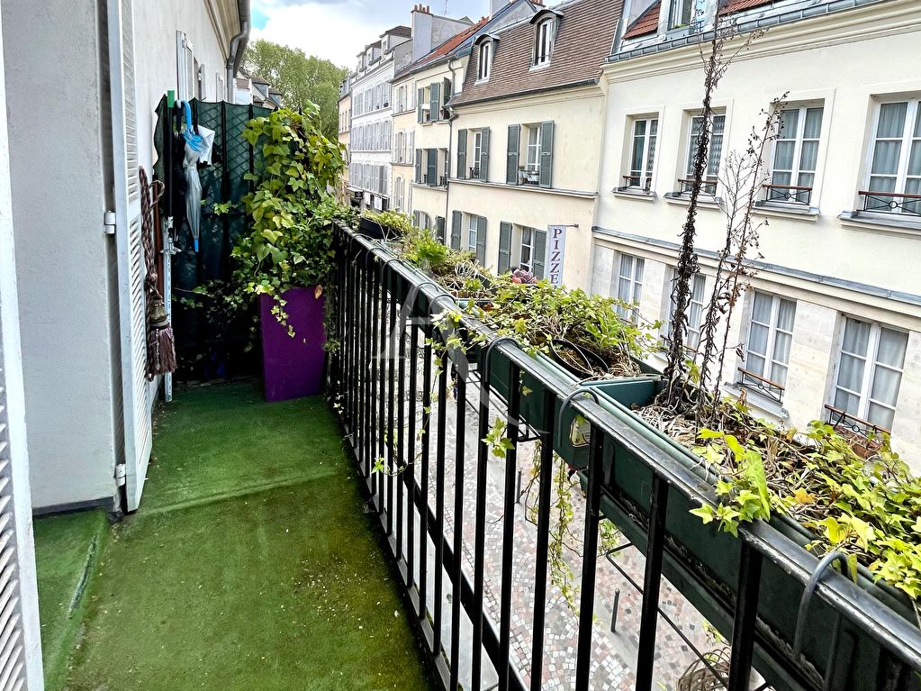 appartement charenton le pont: 2 pièces en duplex 38 m² avec grand balcon donnant sur petite rue calme