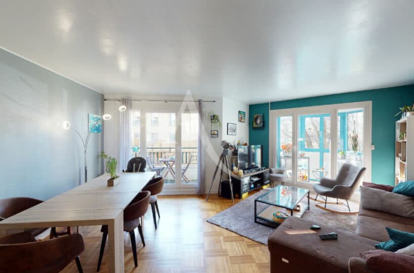 agence immobilière val de marne: vend appartement 3 pièces 67 m², grand séjour