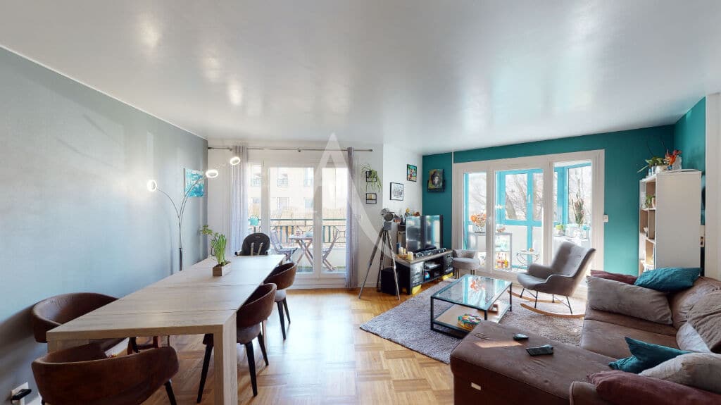 agence immobilière val de marne: vend appartement 3 pièces 67 m², grand séjour